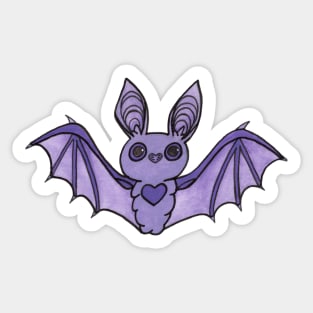 Cute Purple Bat Sticker